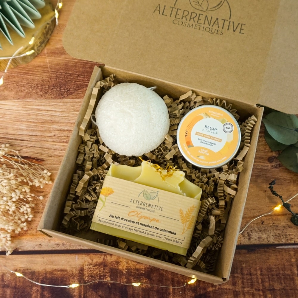 coffret douceur calendula savon baume